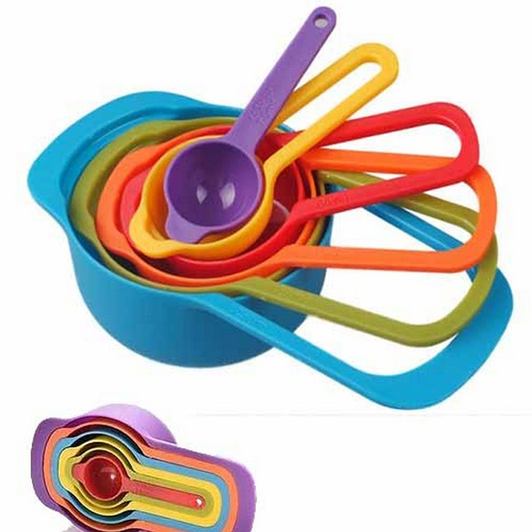 6 Pieces Measuring Spoons Cups With Scale