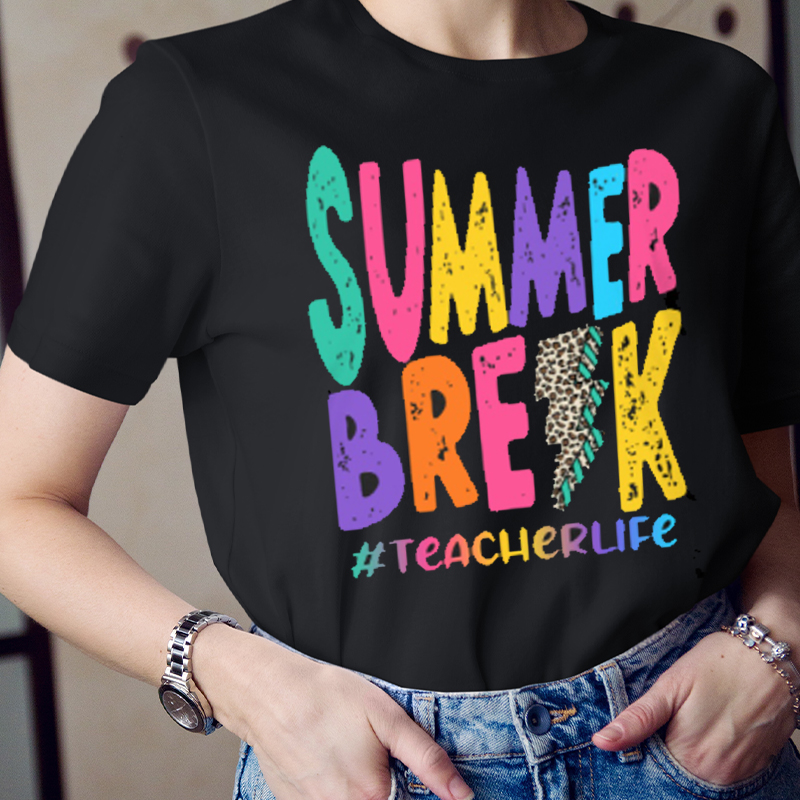 Summer Break  Colorful T-Shirt