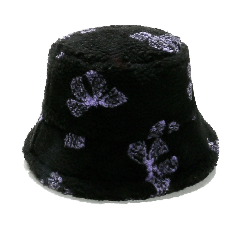 Women's Minimalist Classic Style Bow Knot Printing Bowknot Flat Eaves Bucket Hat