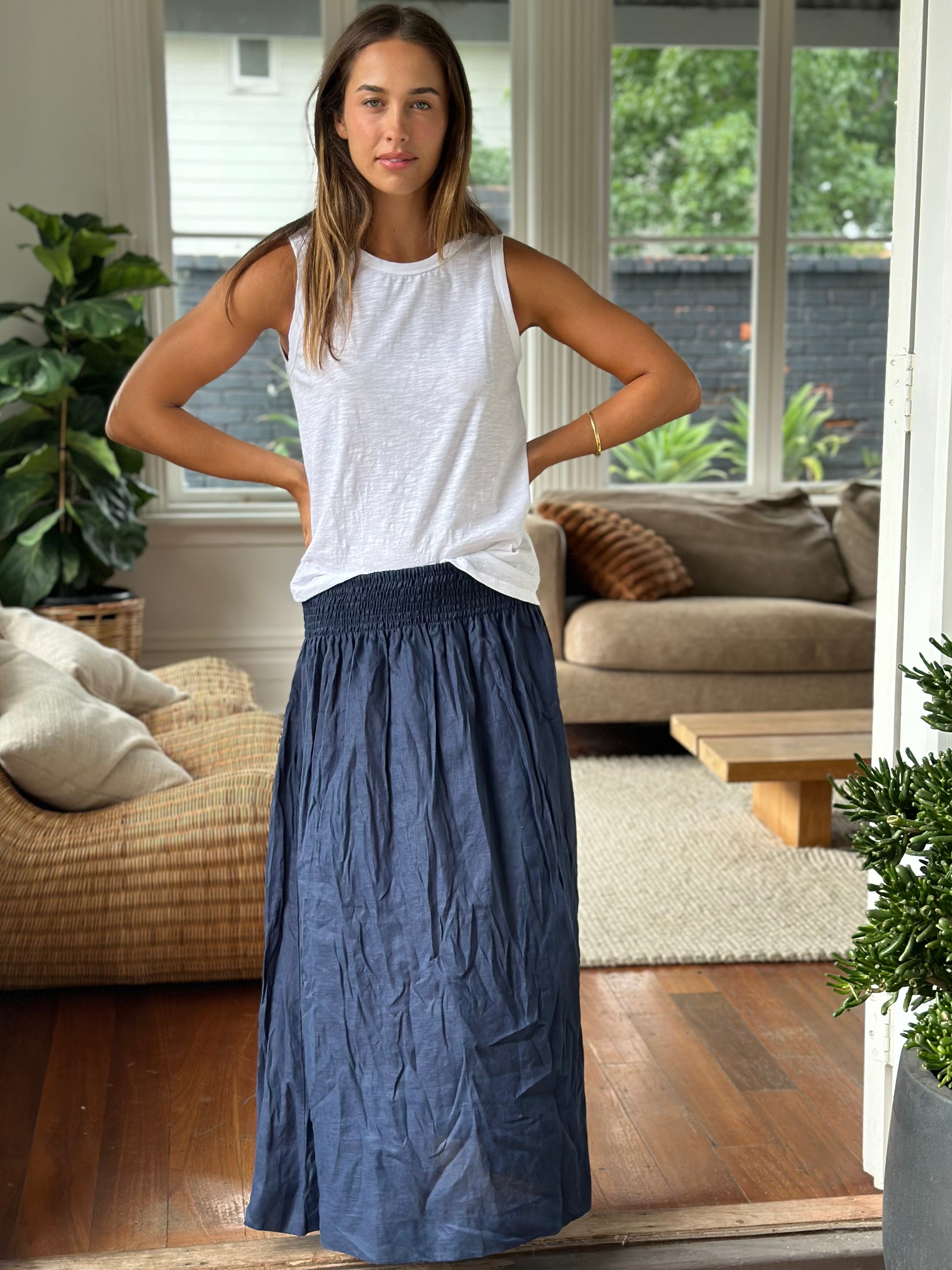 indigo  linen