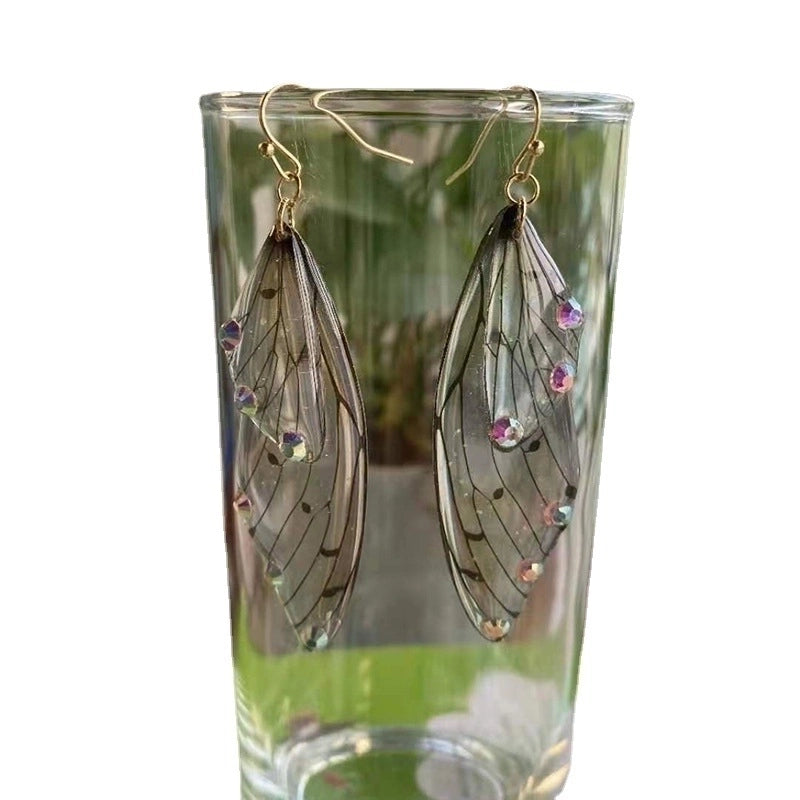 1 Pair Minimalist Wings Copper Epoxy Women's Drop Earrings