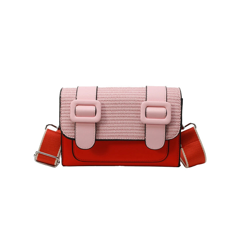 Women's Medium Pu Leather Solid Color Classic Style Streetwear Square Flip Cover Crossbody Bag