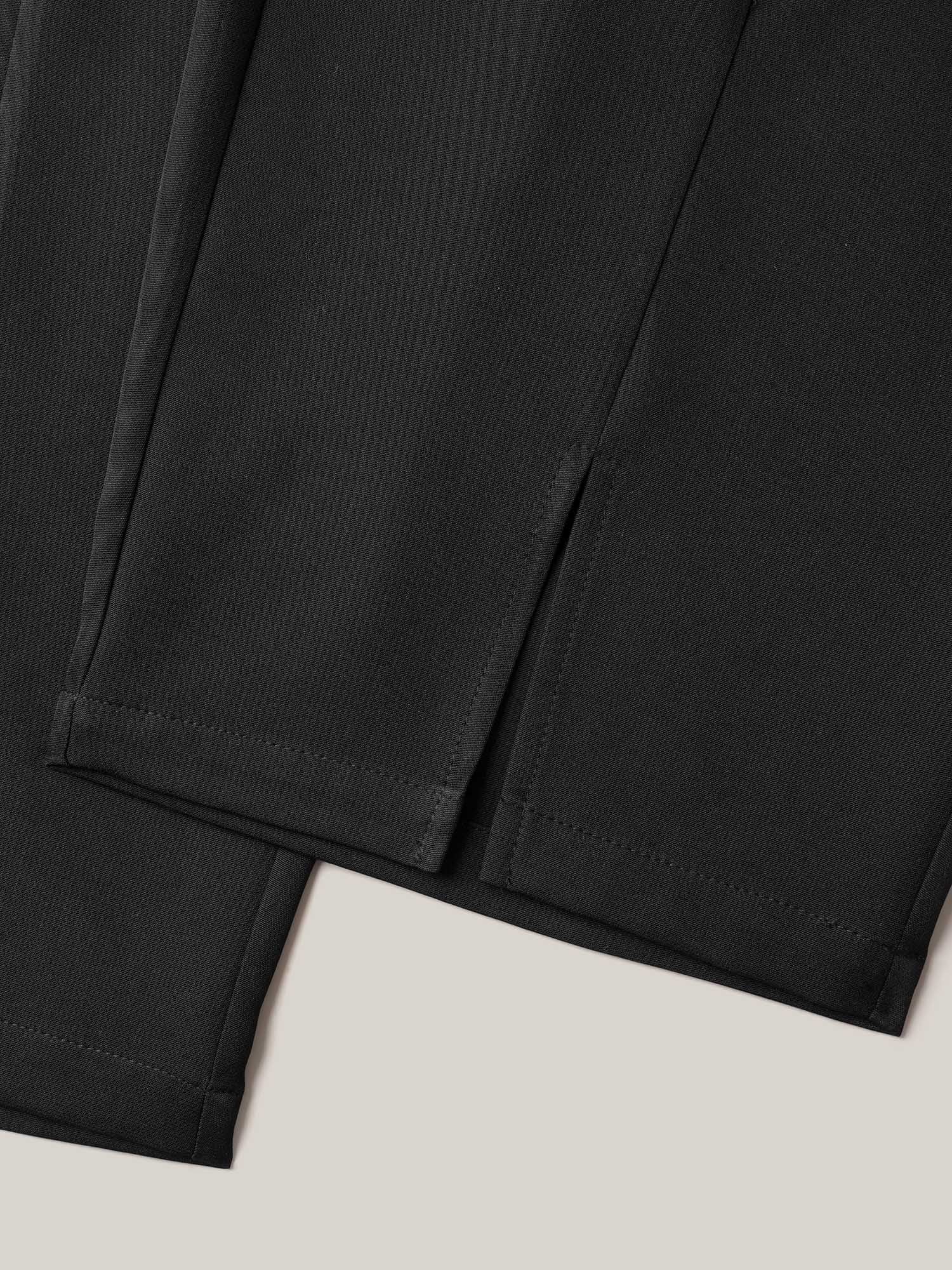 Pleated Loop Straight-Leg Pants