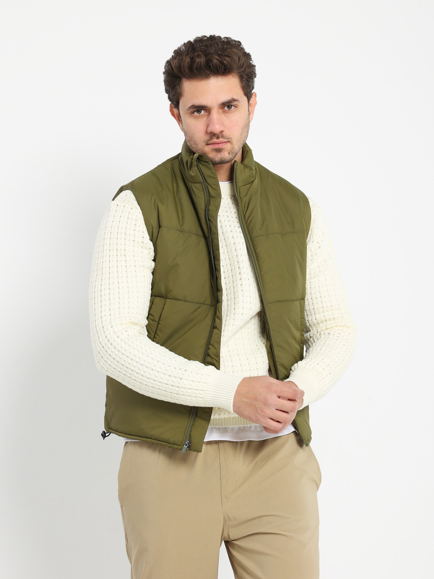 Textured Puffed Vest