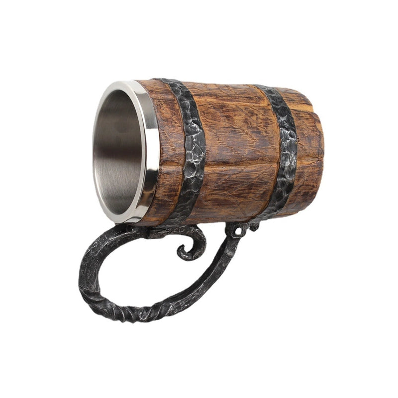 Christmas Classical Wooden Barrel Resin Water Bottles 1 Piece