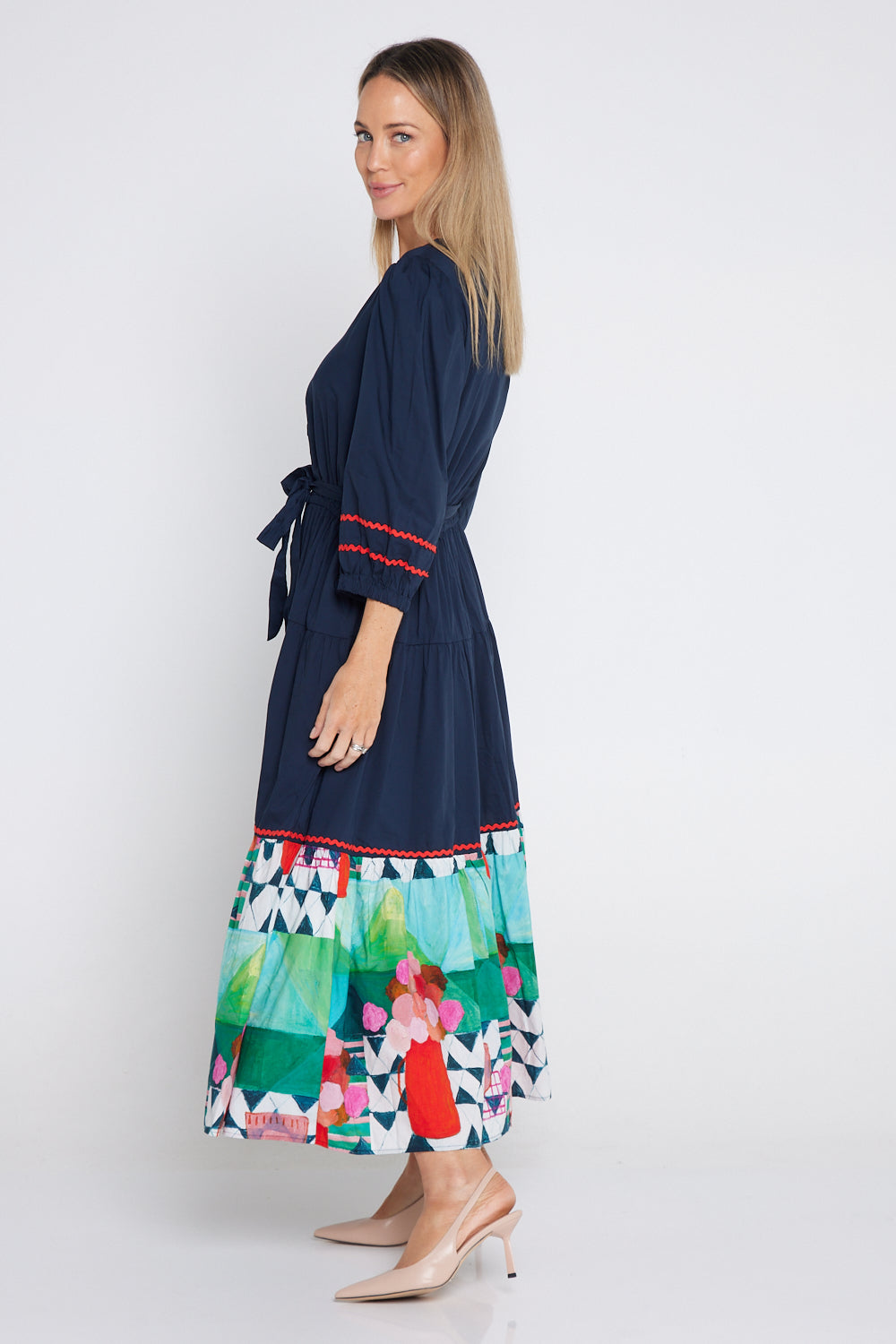 Frida Dress - Navy