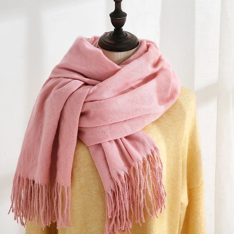 Women's Minimalist Solid Color Imitation Cashmere Scarf