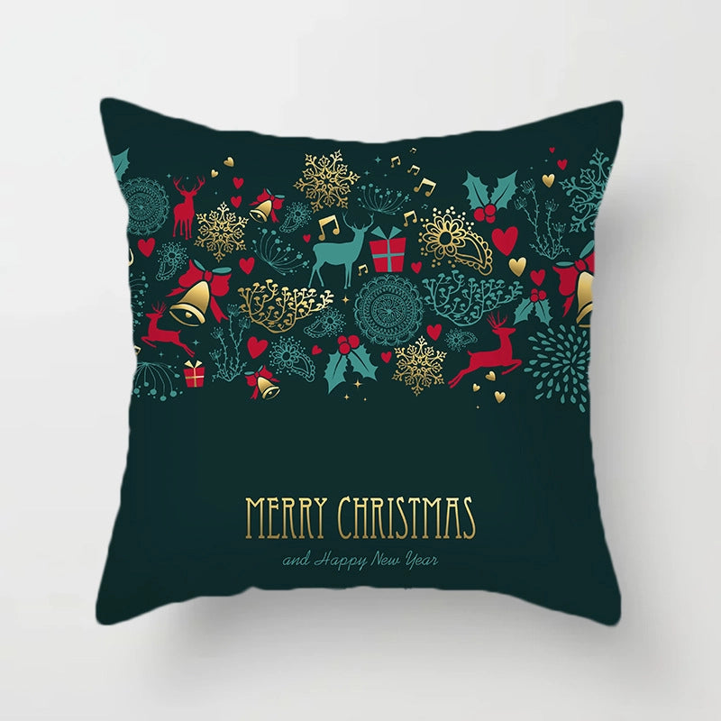 Fashion Christmas Tree Santa Claus Elk Polyester Pillow Cases