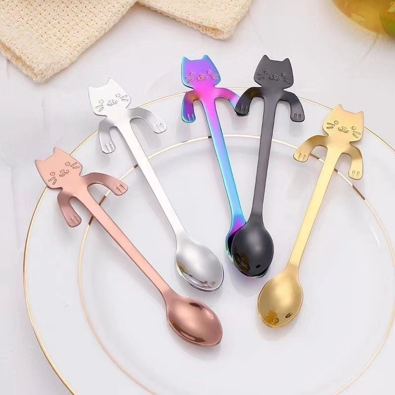 2 Pieces Cute Cartoon Stainless Steel Spoon 1 Piece