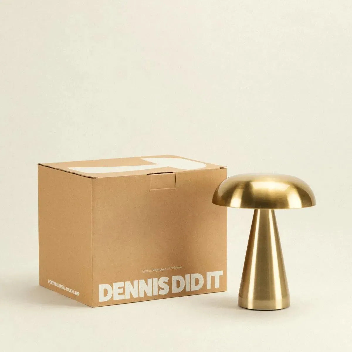 Portable Metal Touch Lamp | Brassy Gold