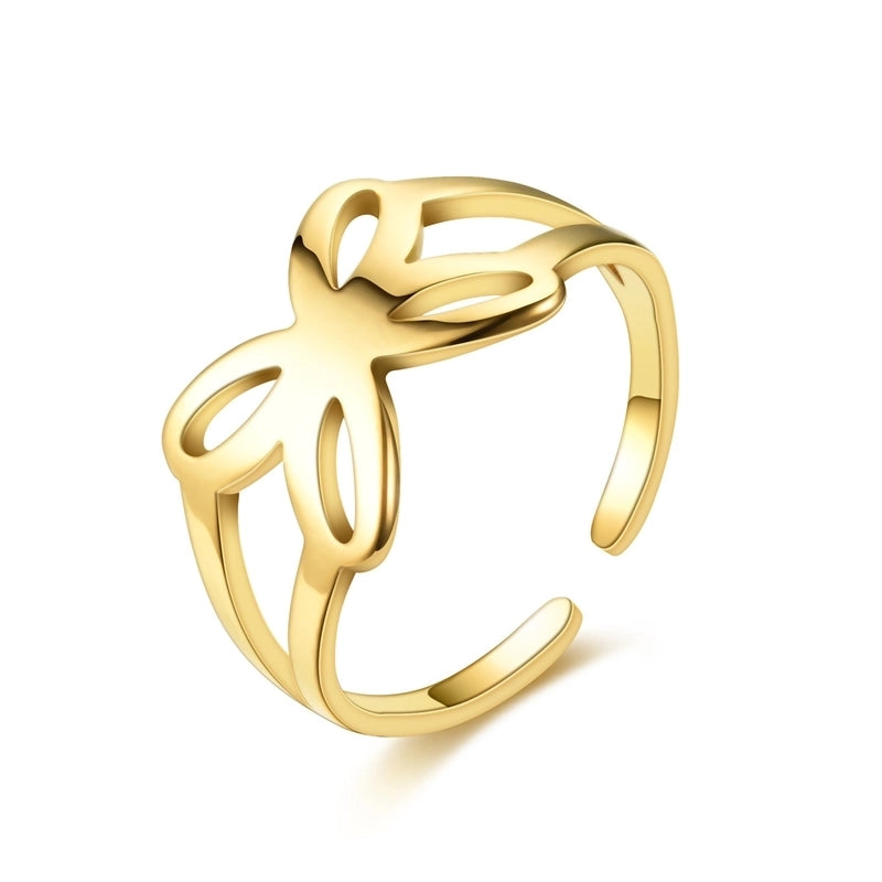 Heart Titanium Steel 18K Gold Plated Carving
