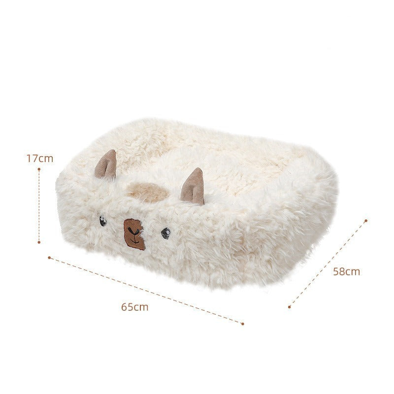 Alpaca Shaped Pet Bed