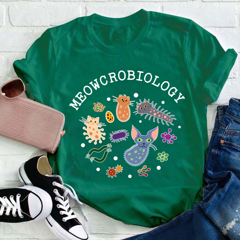 Meowcrobiology Teacher T-Shirt