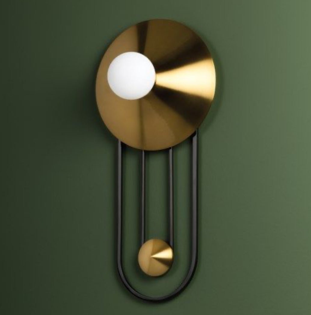 Modern Artistic Wall Sconce with Gold Accents