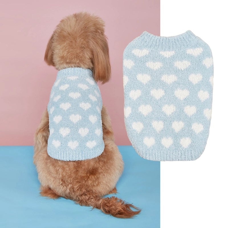 Cute Mohair Valentine'S Day Heart Shape Pet Clothing