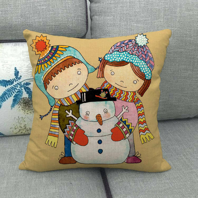 18 Cojines Merry Xmas Couch Throw Pillow Cover Case Home Sofa Decor Pillowslip