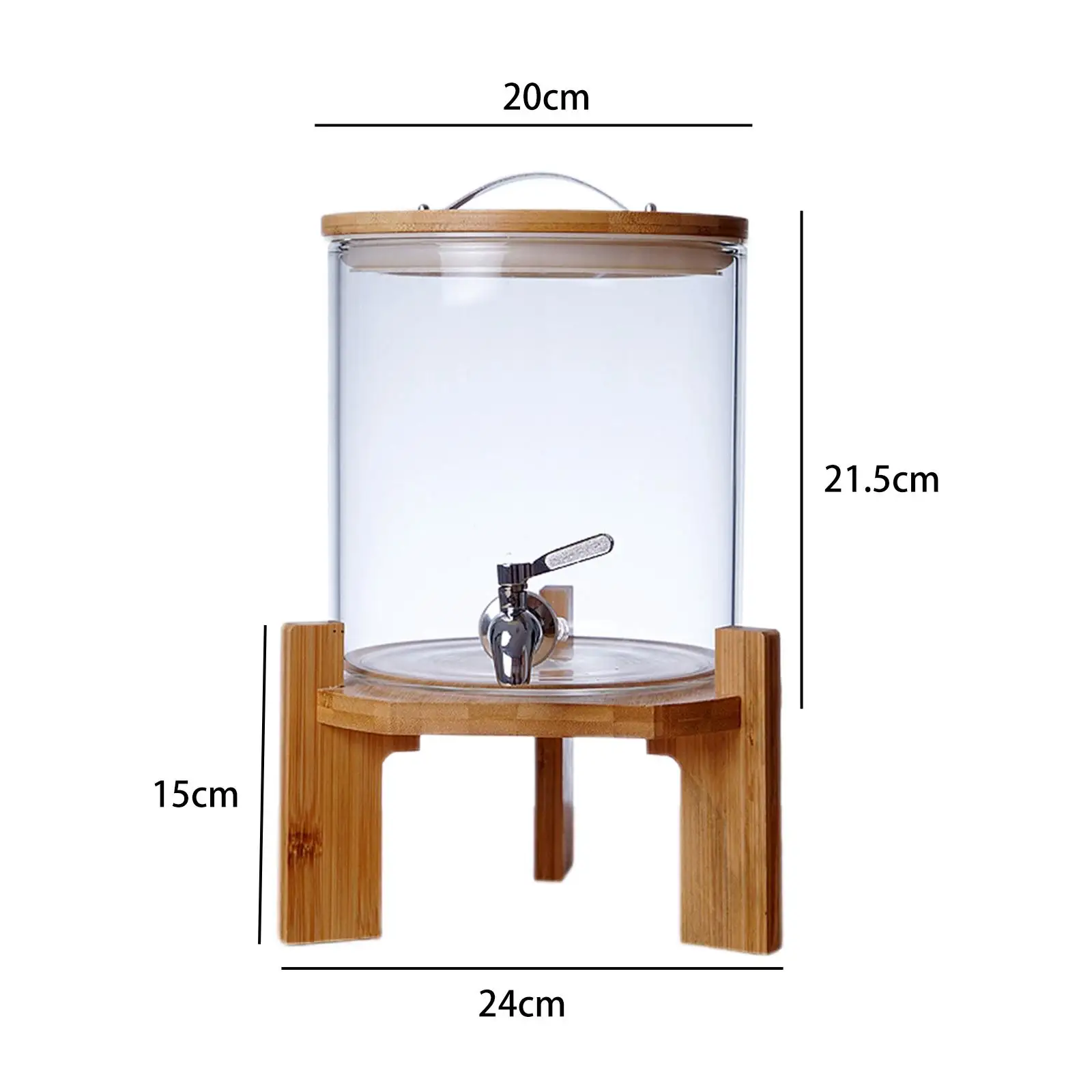 ELEGANT GLASS BEVERAGE DISPENSER JAR WITH LID