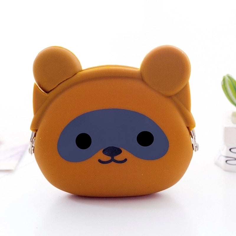 2 Pieces Women's Animal Silica Gel Buckle Coin Purses