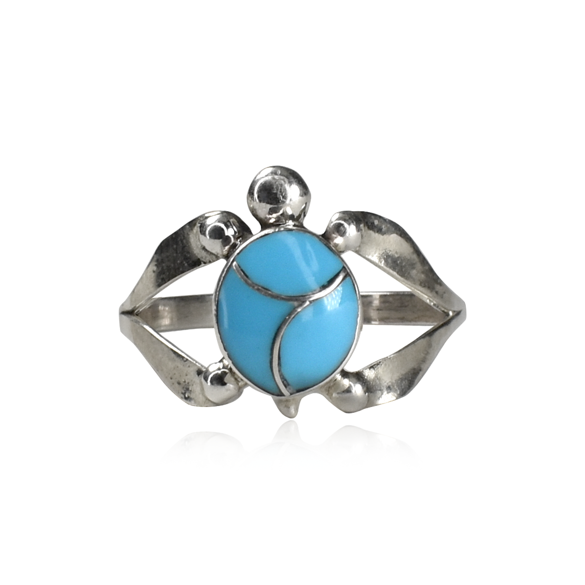 Turtle Double Pronged Ring