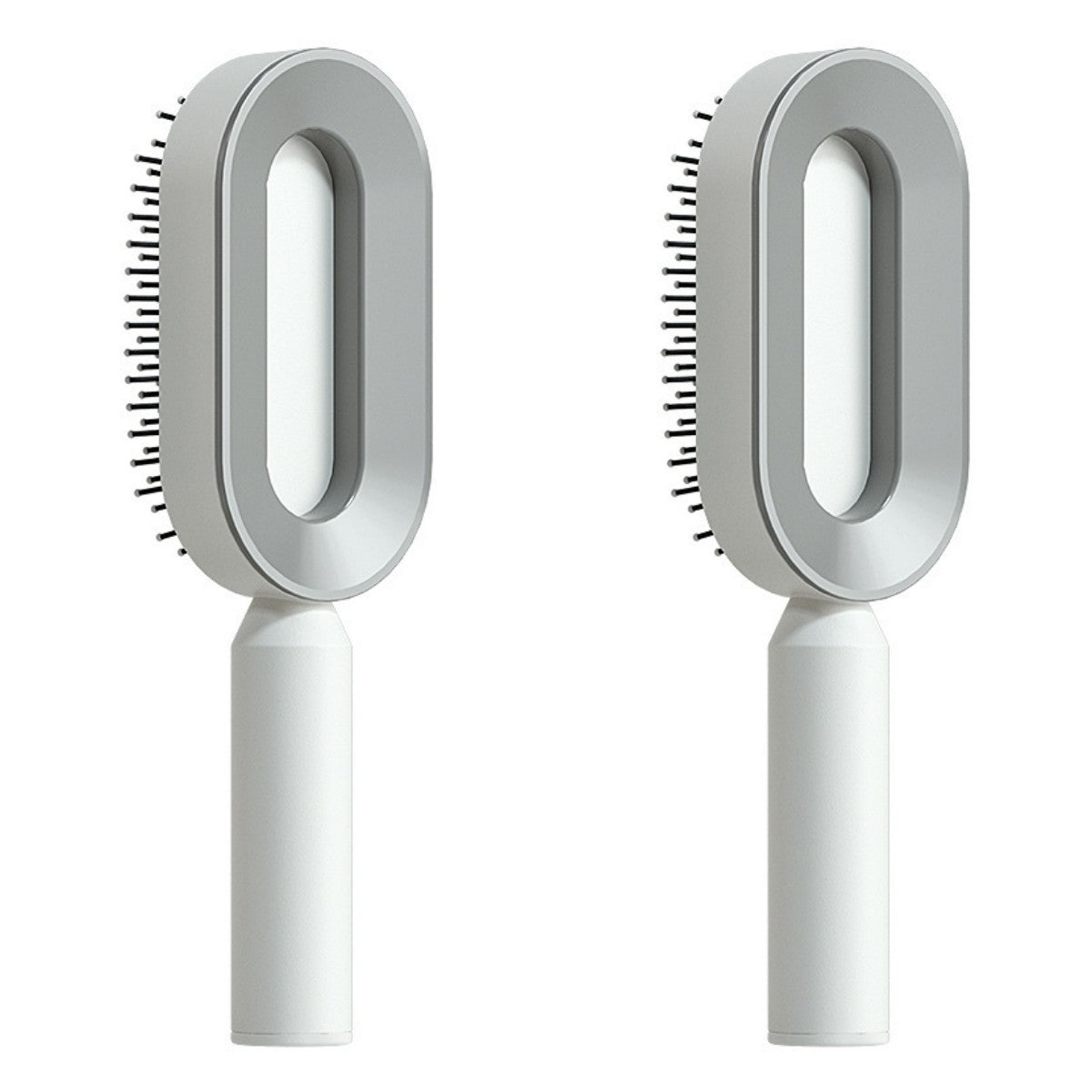 Self-cleaning hairbrush for women. One-button cleaning airbag to prevent hair loss