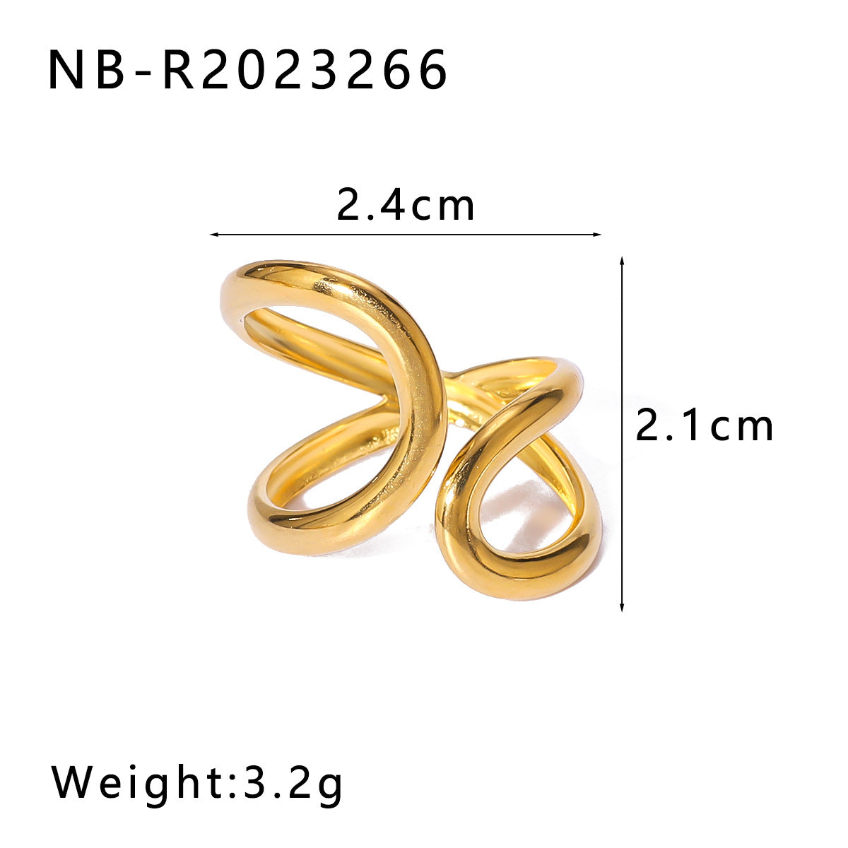 Open Ring Star Shell Textured Star Geometric Stainless Steel Electroplating Rings