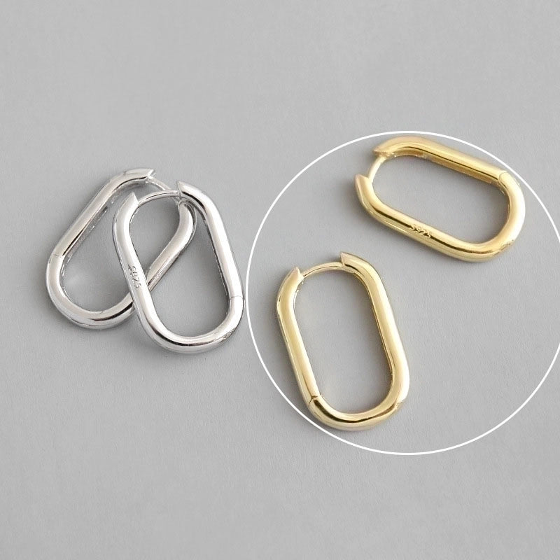 2 Pieces Minimalist Geometric Copper Plating Ear Studs 1 Pair