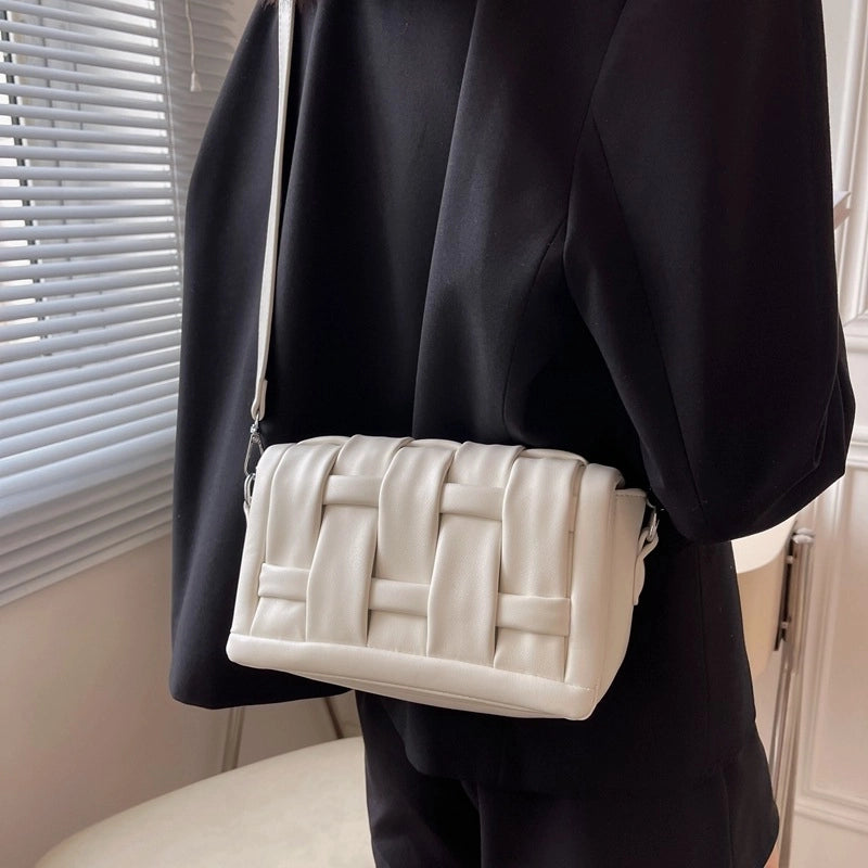 Women's Small Pu Leather Solid Color Streetwear Square Magnetic Buckle Square Bag