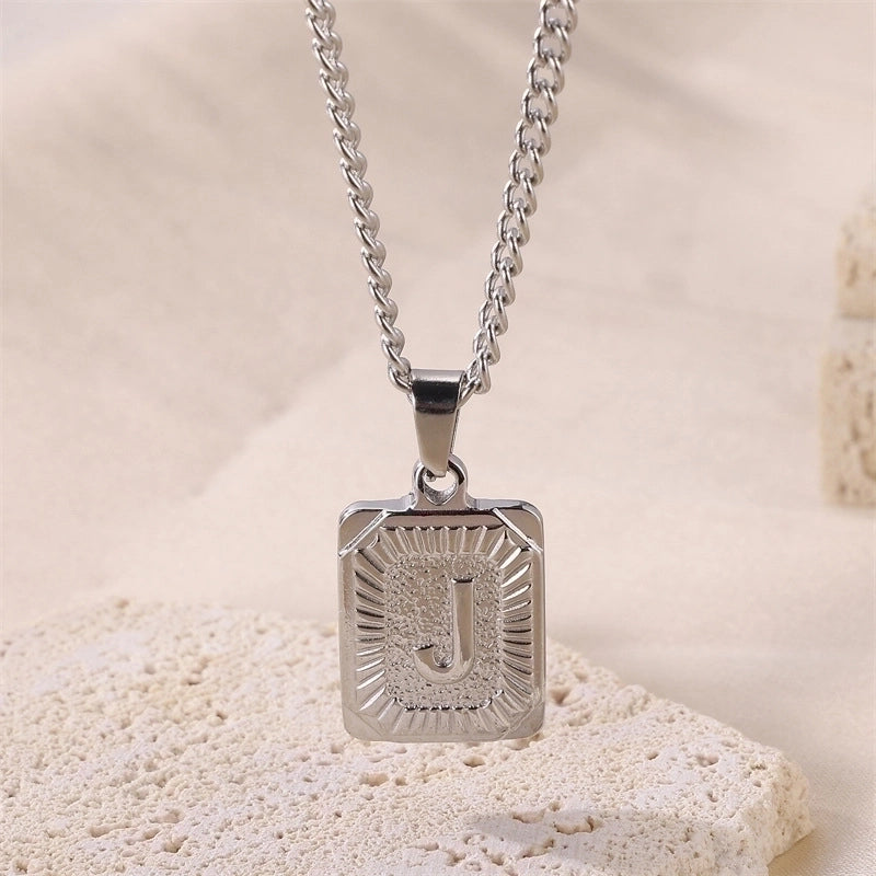 Hip-hop Letter Titanium Steel Plating Gold Plated Pendant Necklace