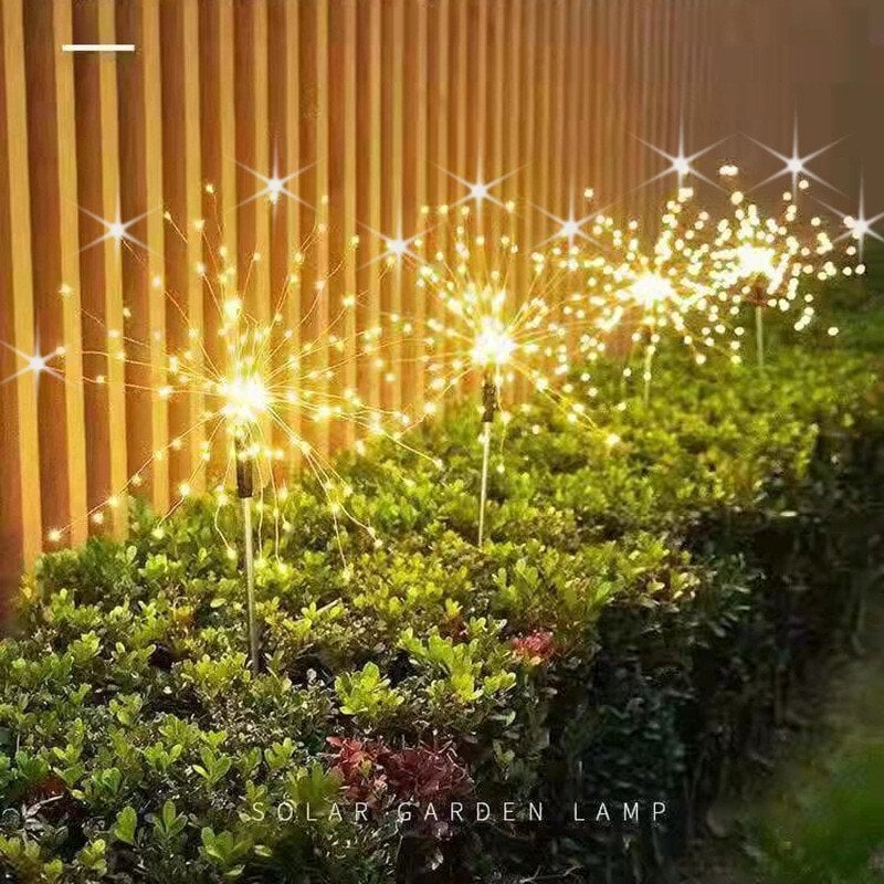 49% OFF Waterproof Solar Garden Fireworks LED Light