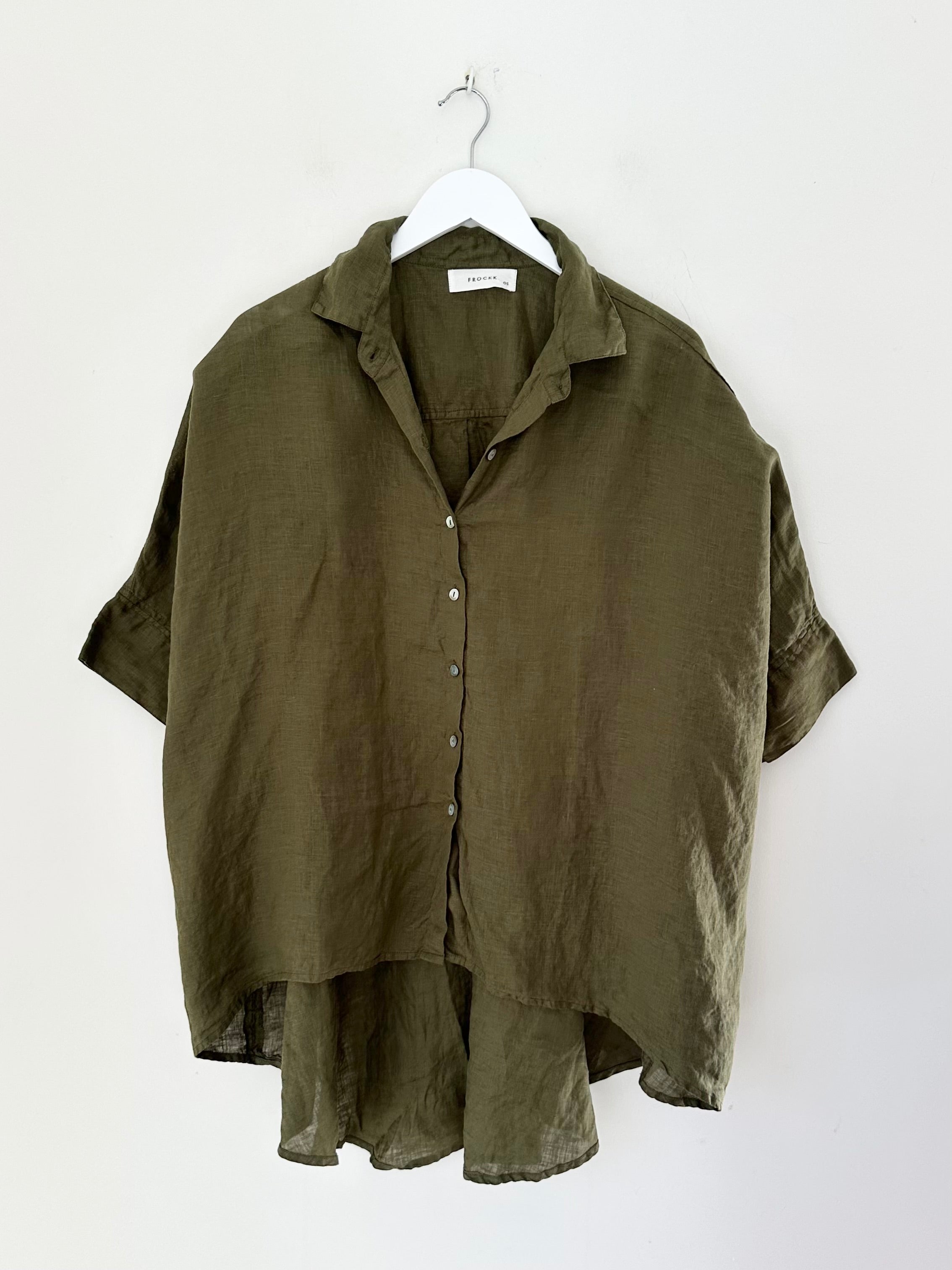 issey shirt - army linen