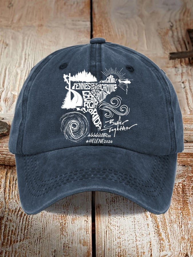 Men's and Women's Hurricane Helen Disaster Relief Washed and Distressed Hats