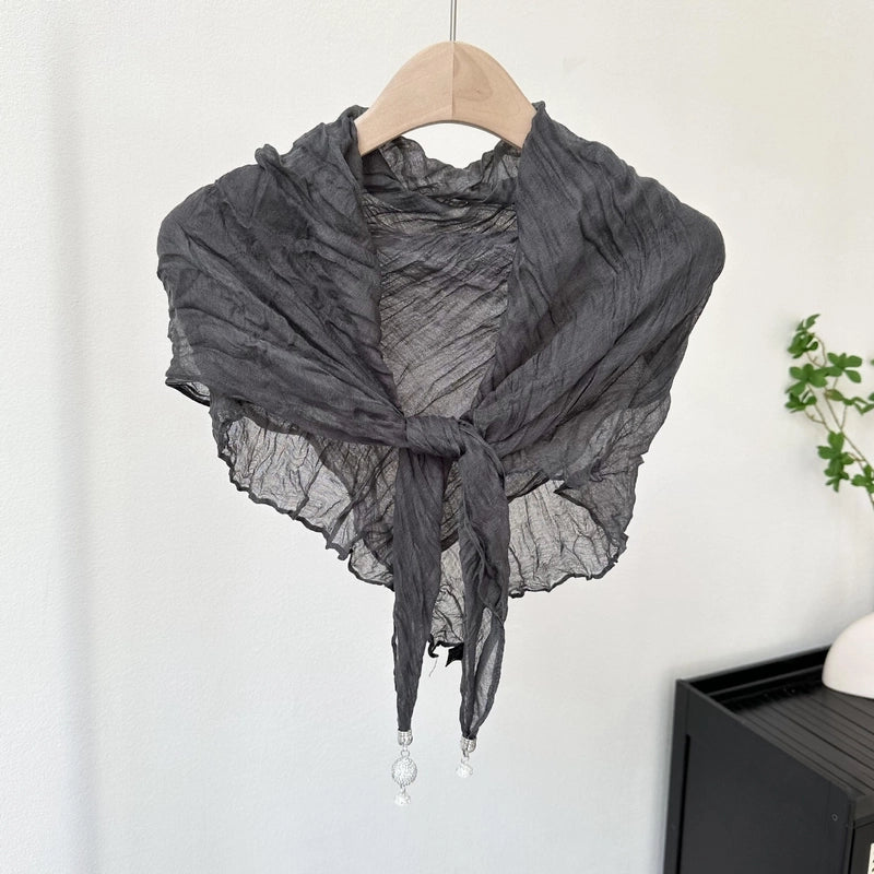 Women's Cute Sweet Color Block Polyester Printing Shawl