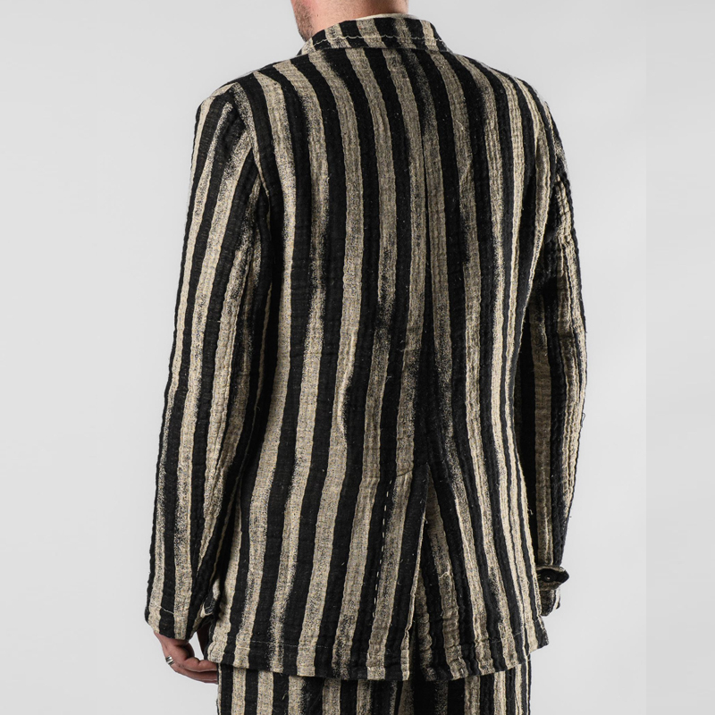 Men's Vintage Cotton and Linen Jacquard Slim Fit Blazer