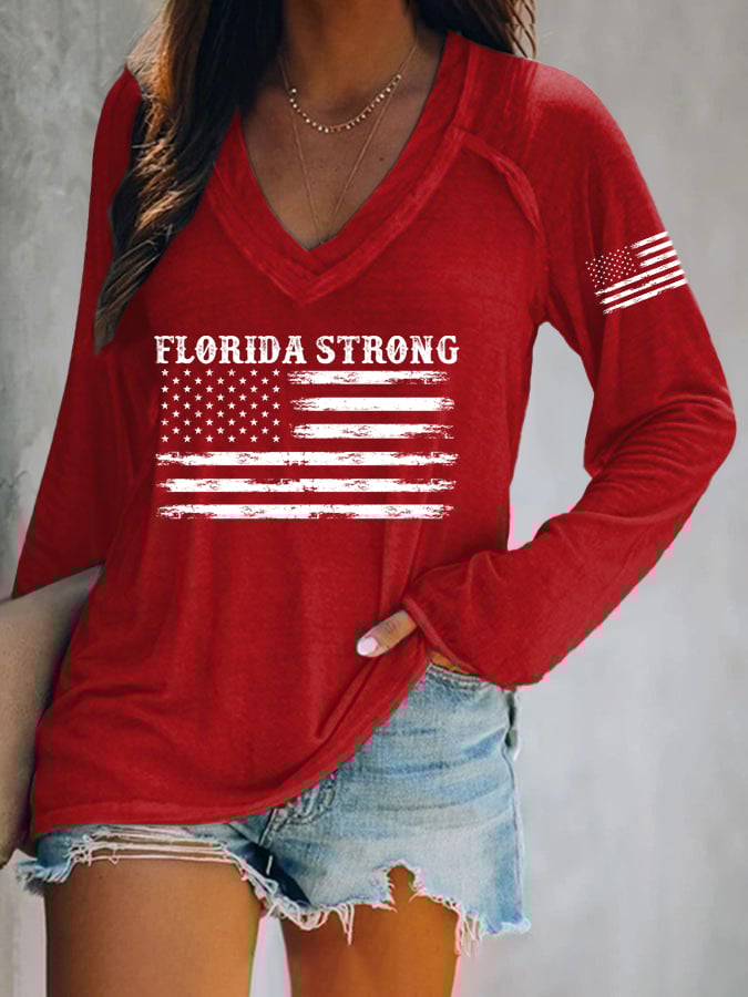 Women's Florida Strong Printed Long Sleeve T-Shirt