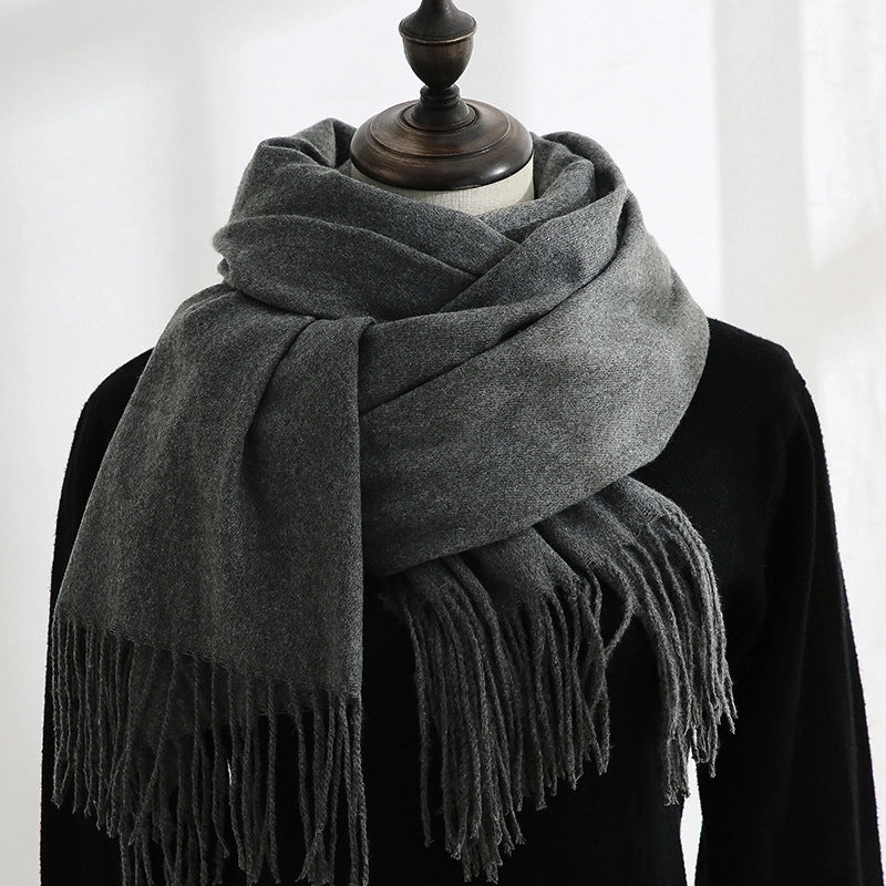 Women's Minimalist Solid Color Imitation Cashmere Scarf