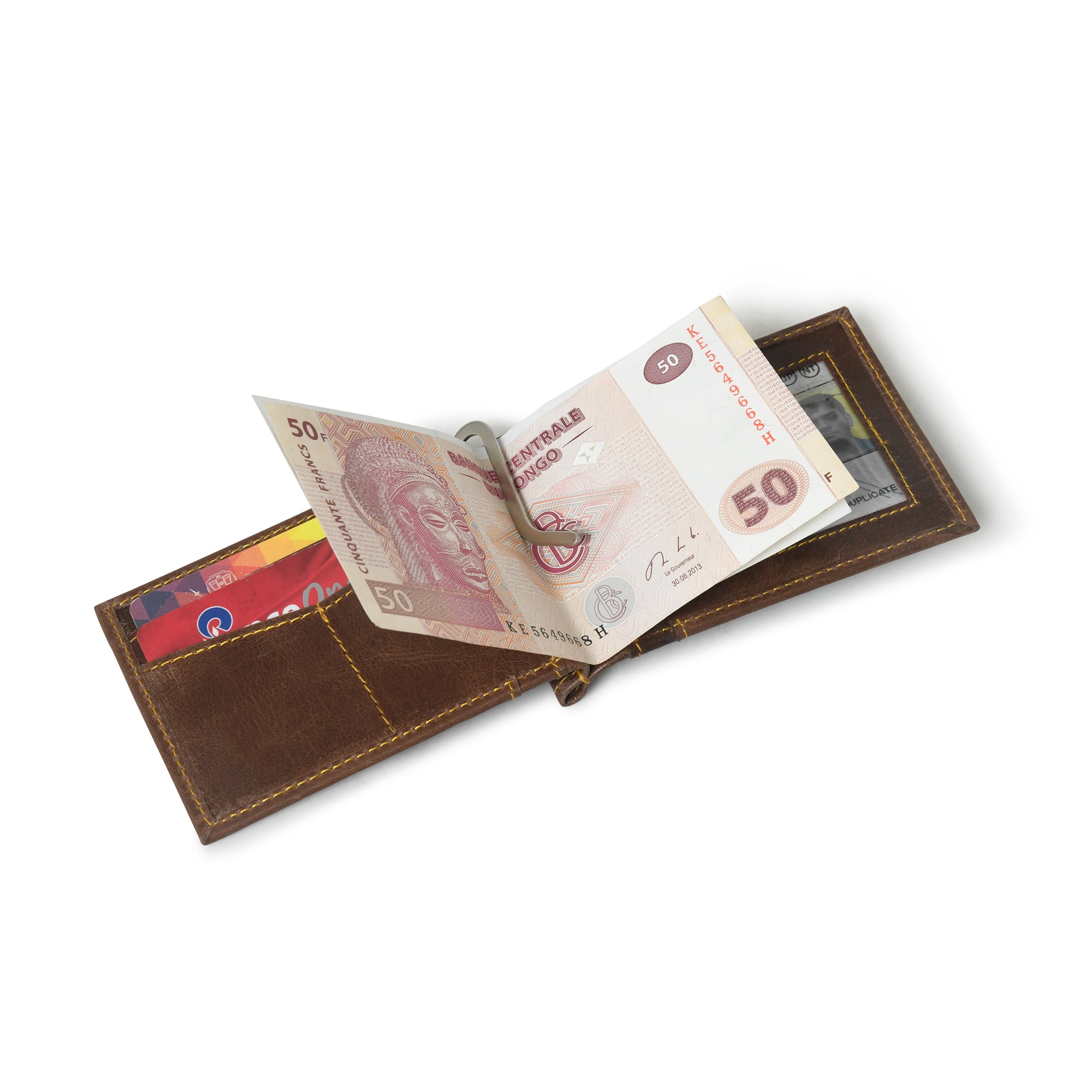 Money Clipper- Walnut Brown