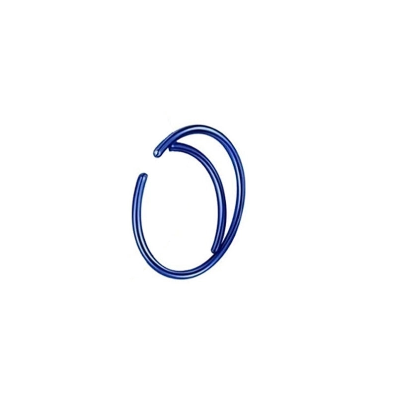 Minimalist Solid Color Stainless Steel Plating Nose Ring 1 Piece