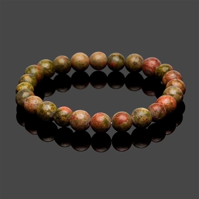 2 Pieces Natural Volcanic Stone Bracelet White Turquoise Jadeite Yellow Tiger Eye Beaded Bracelet