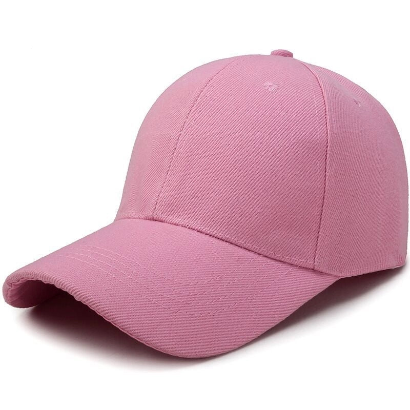Women's Minimalist Solid Color Printing Curved Eaves Baseball Cap