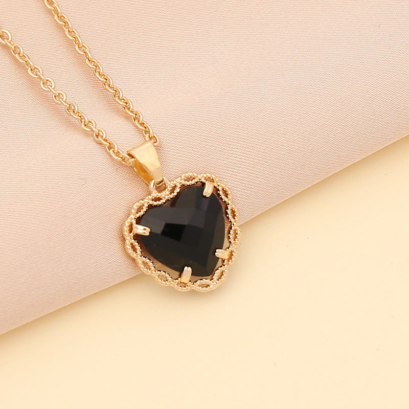 Women Heart Alloy Electroplating Necklaces