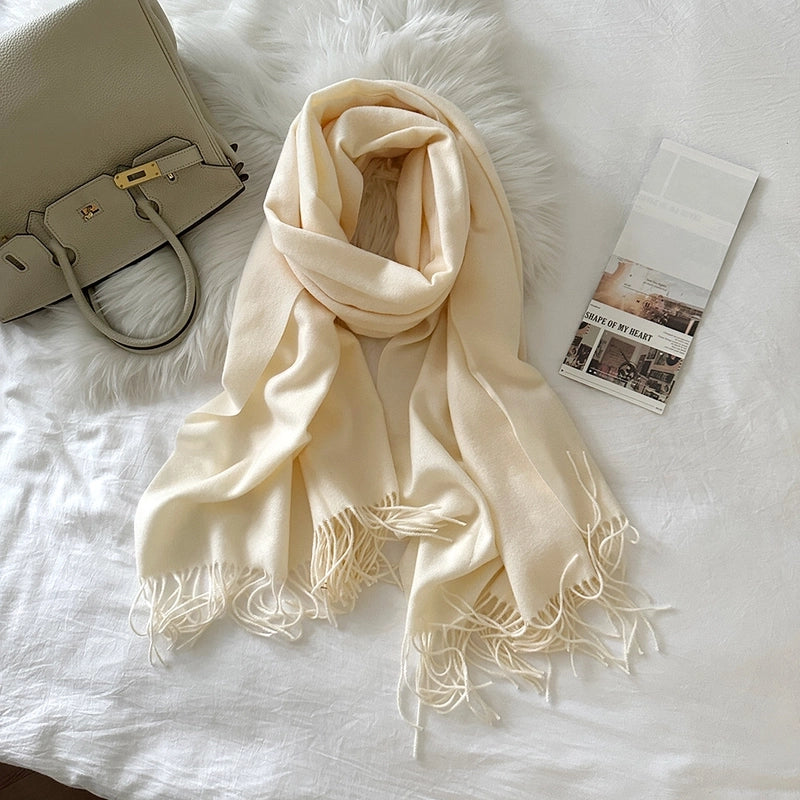 Unisex Streetwear Solid Color Imitation Cashmere Scarf