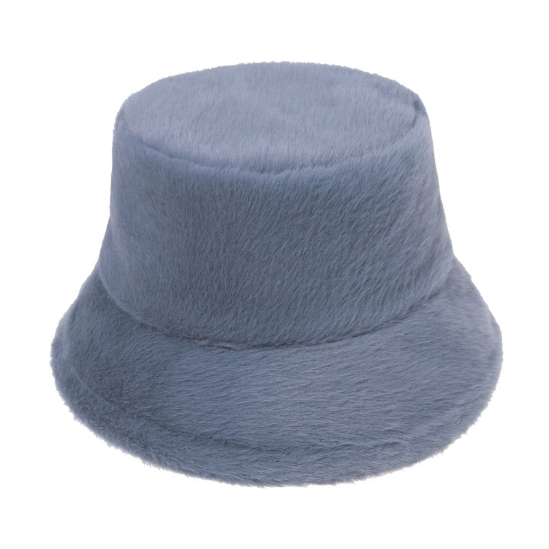 Unisex Fashion Solid Color Flat Eaves Bucket Hat