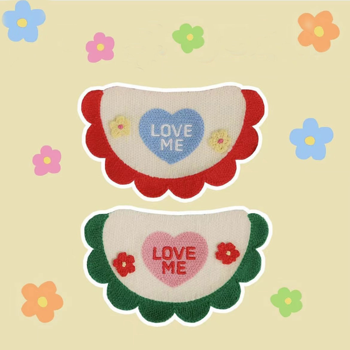 Sweet Heart Love Dog Cat Bibs