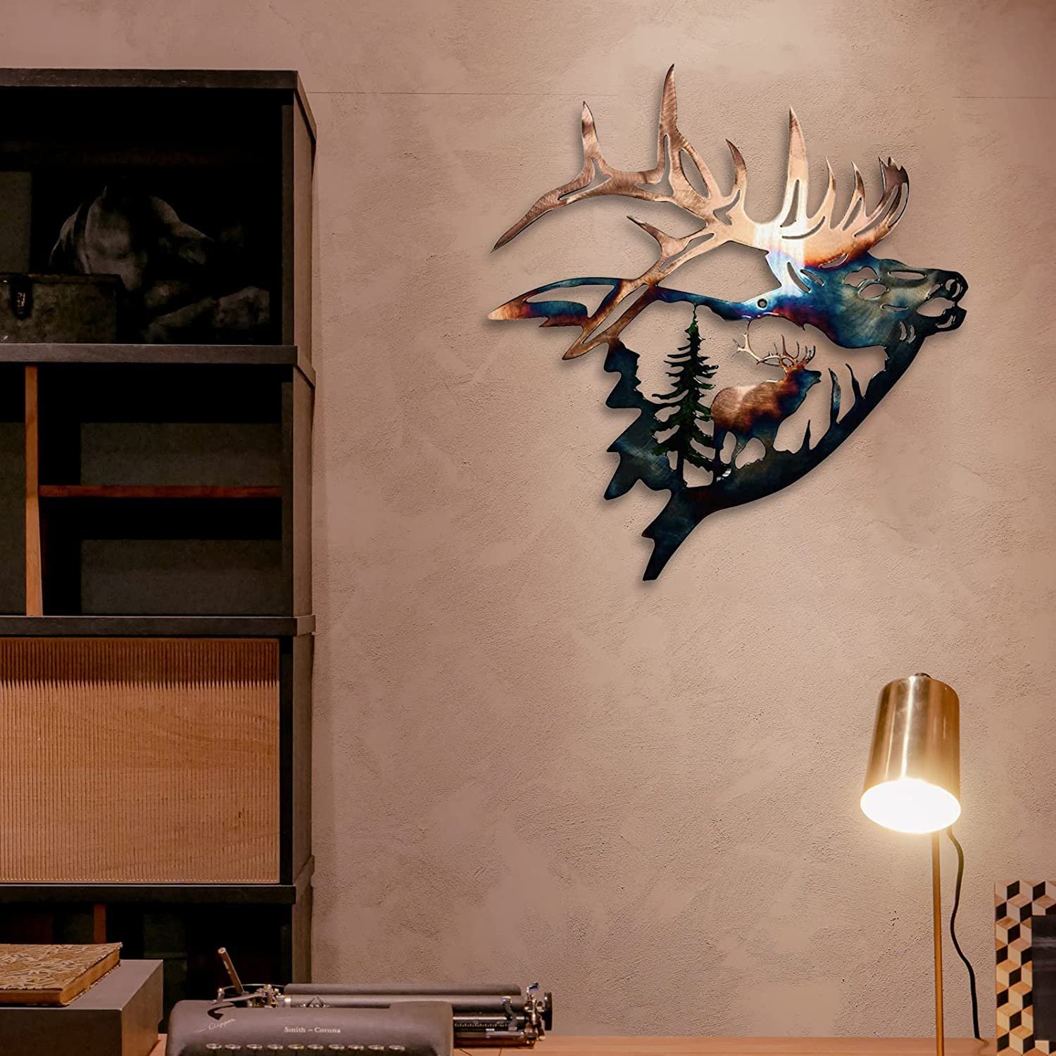 49% OFF -Rustic Style Wild Animals Metal Wall Decoration Art