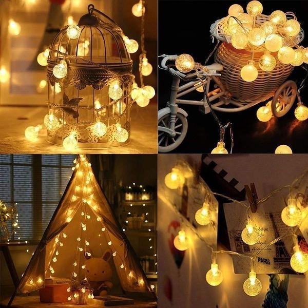 SOLAR POWERED LED OUTDOOR STRING LIGHTS