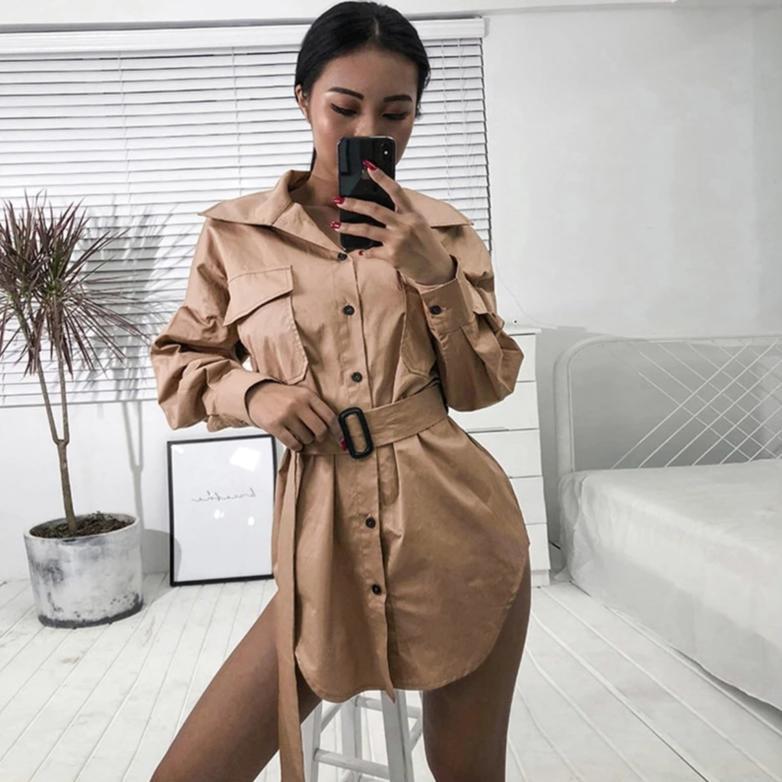 Oversized Cargo Shirt Dress