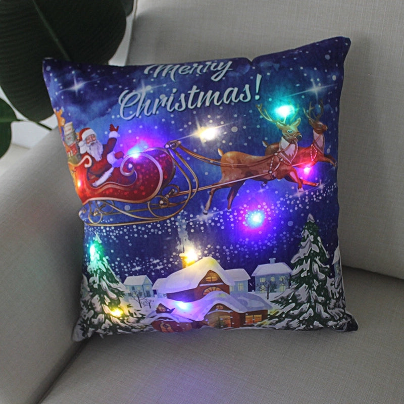 Fashion Santa Claus Plush Pillow Cases