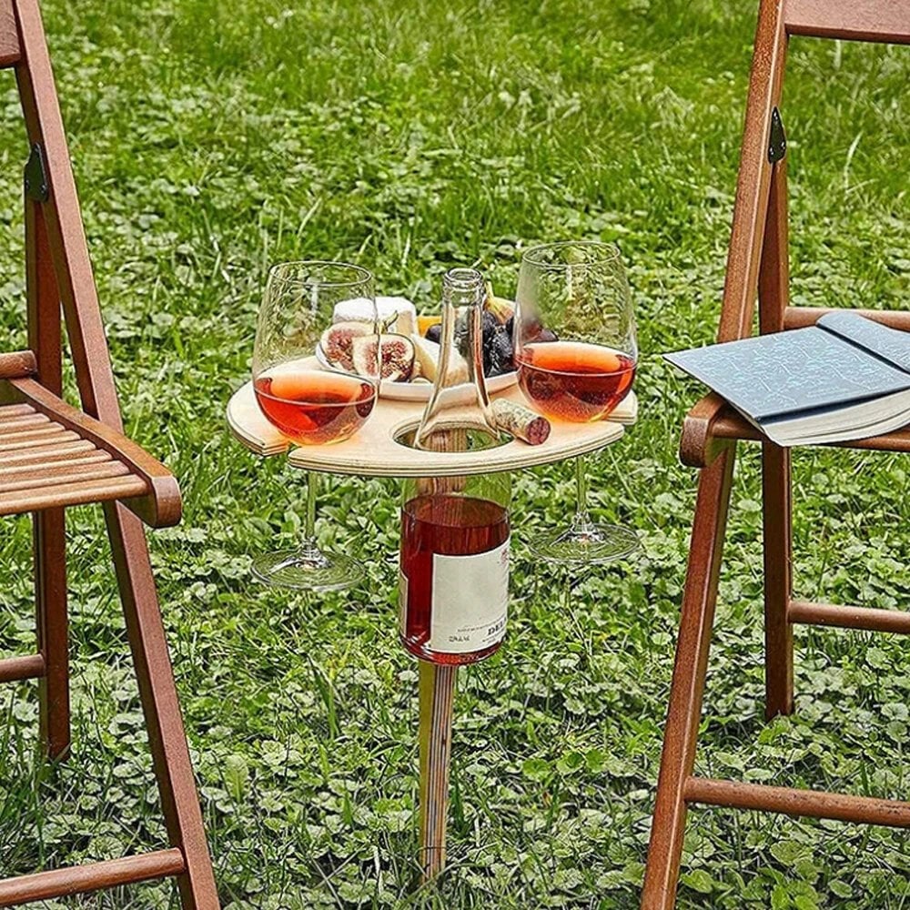 🔥OUTDOOR PORTABLE WINE TABLE