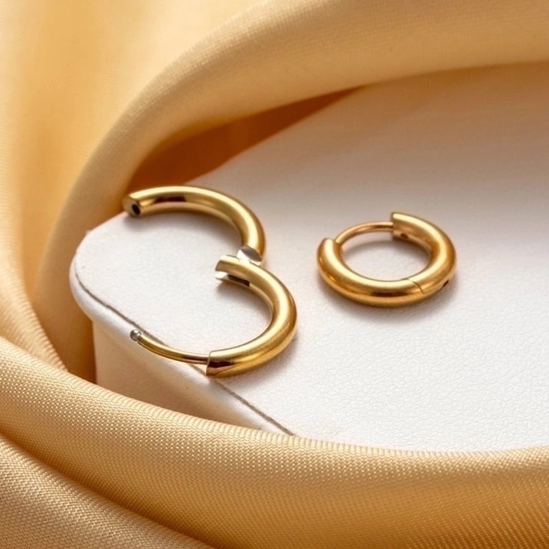 1 Piece IG Style French Style Minimalist Round 316 Stainless Steel  Earrings
