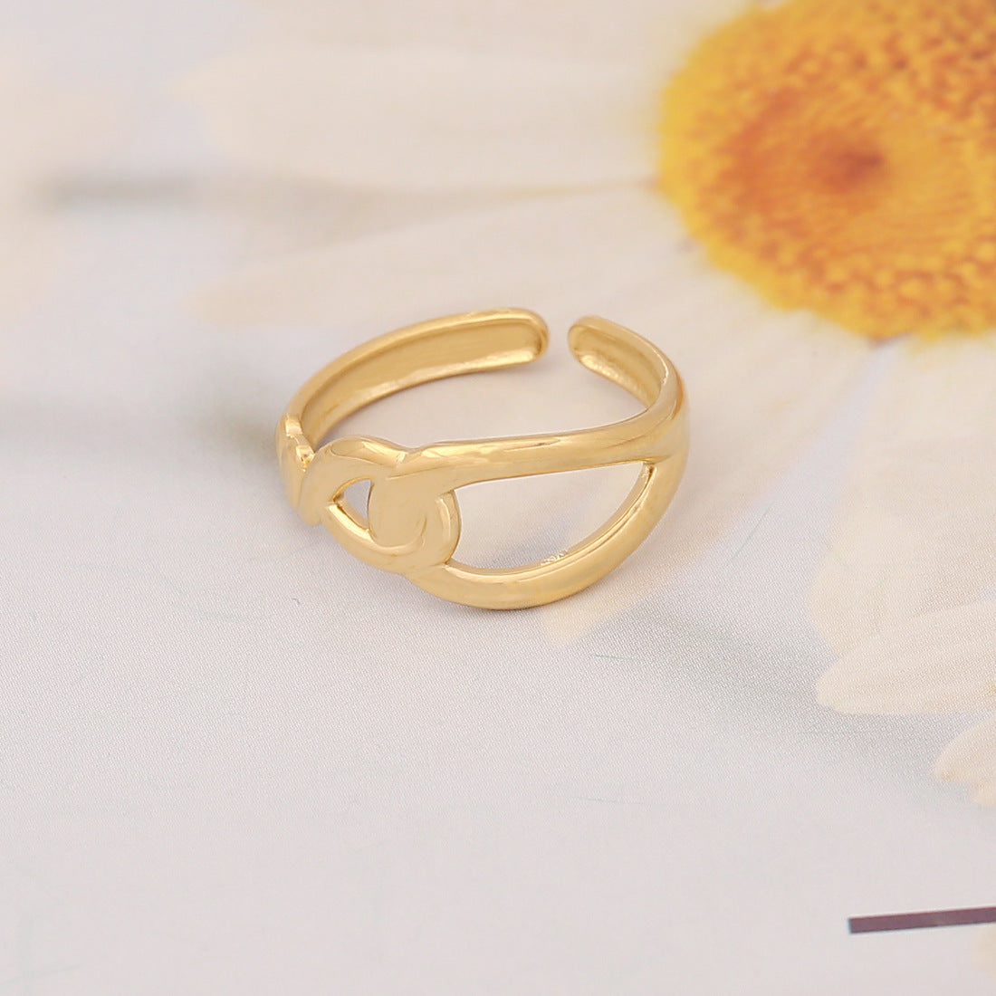 Women Heart Animal Metal Geometric Stainless Steel Rings
